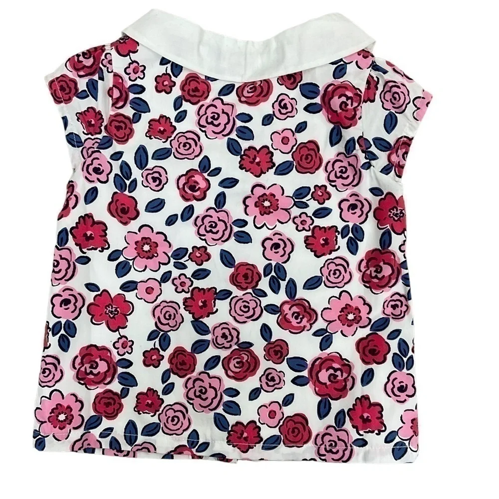 Gymboree floral button down top infant girls 6-12 months shirt NWT